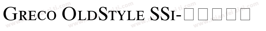 Greco OldStyle SSi字体转换